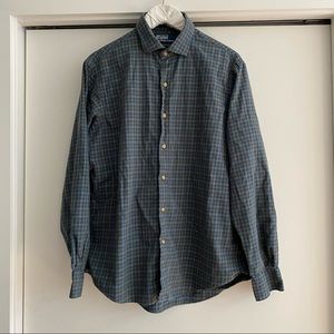Plaid button down dress shirt